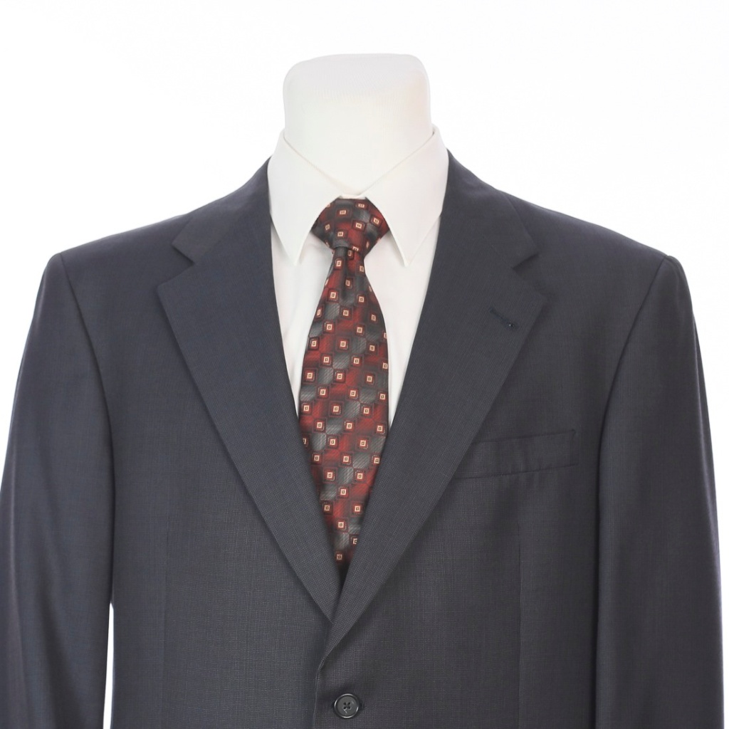 Hart Schaffner Marx Gray Sharkskin Wool Sport Coat